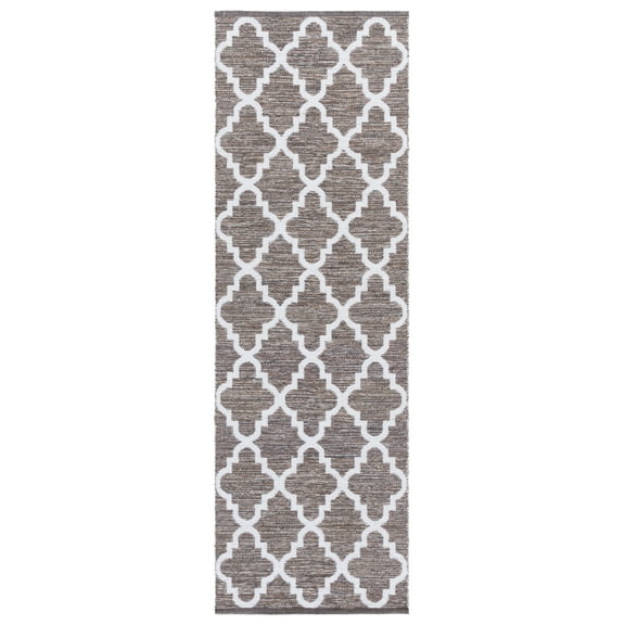 SAFAVIEH Montauk Giovanni Geometric Runner Rug, Beige/Ivory, 2'3" x 7'