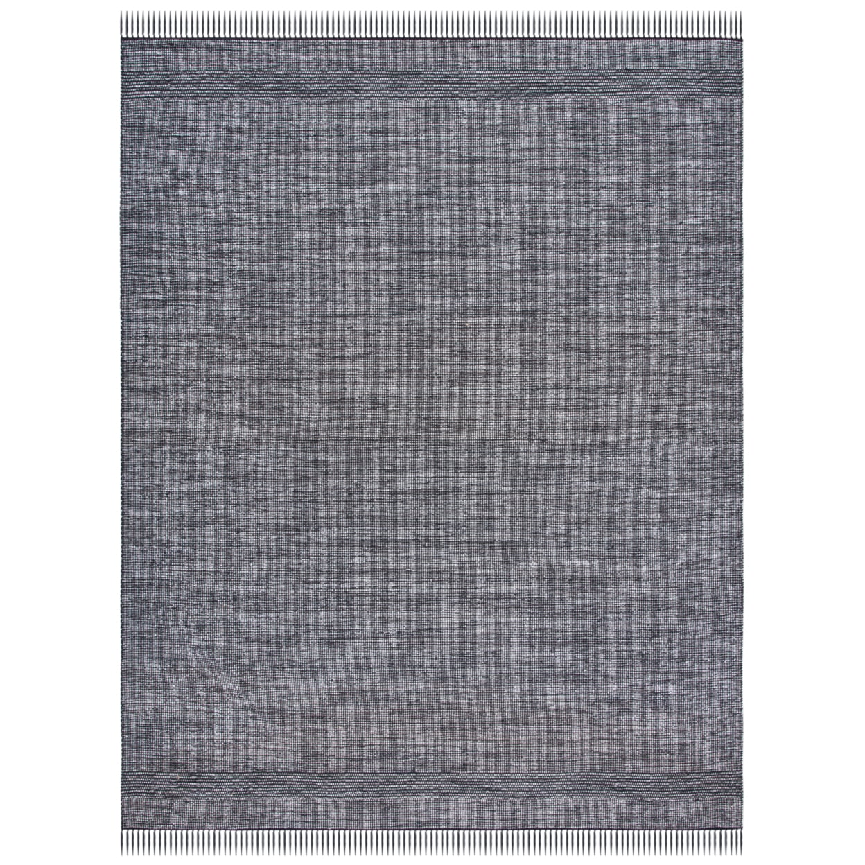 Handwoven Charcoal Cotton Ikat 6' x 9' Area Rug