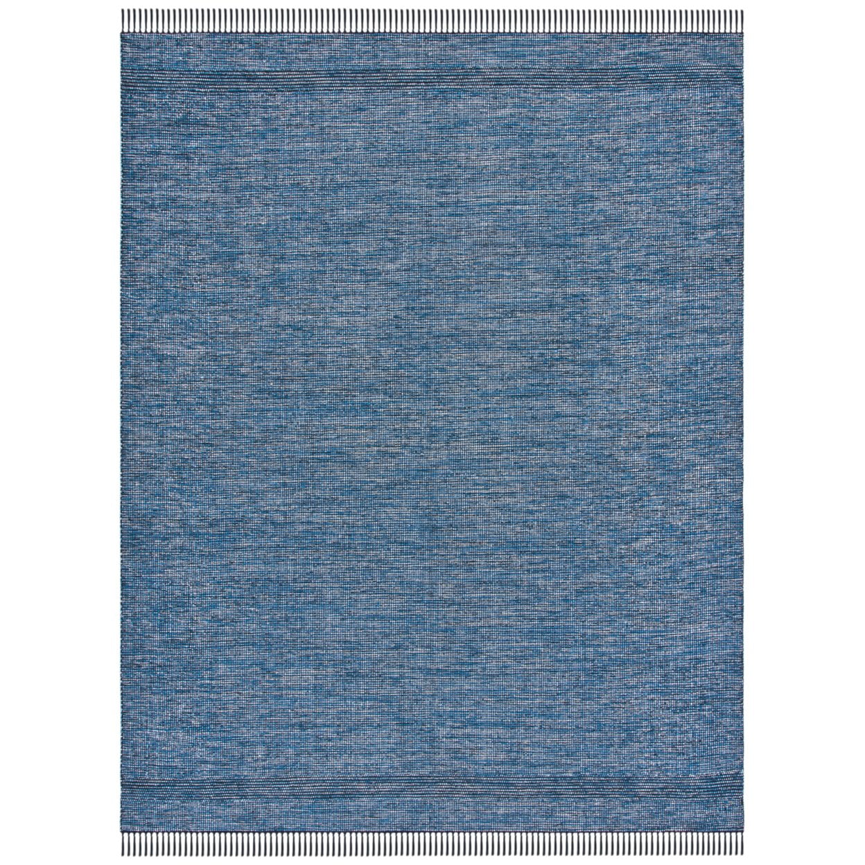 Handwoven Coastal Charm Blue Cotton 8' x 10' Area Rug