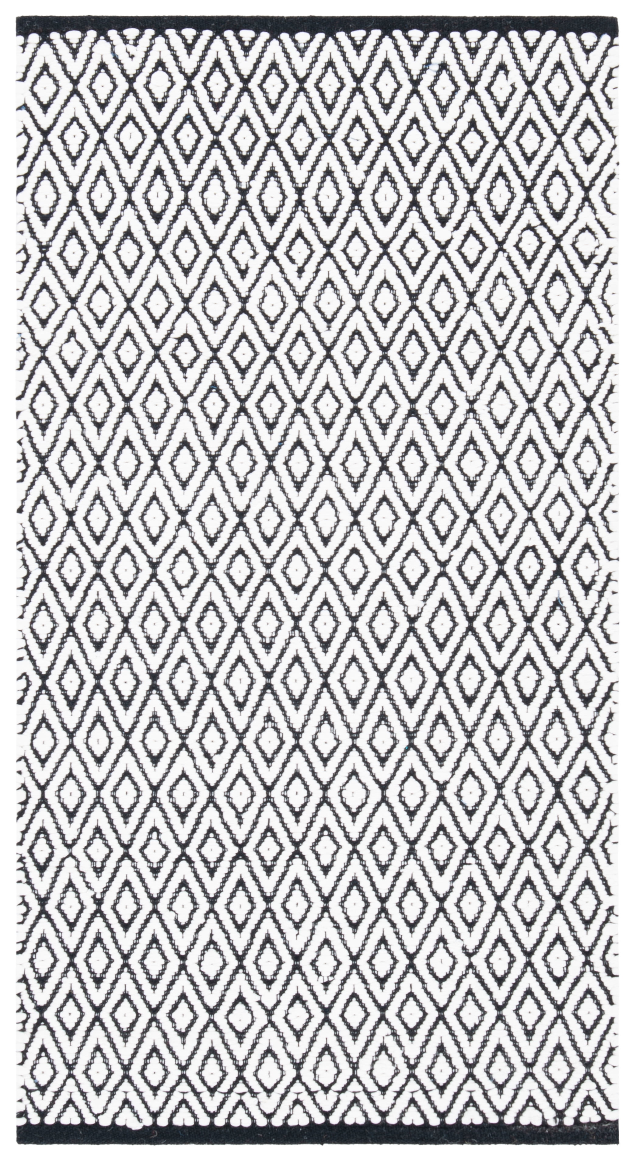 Montauk Black and Ivory Handwoven Cotton Area Rug