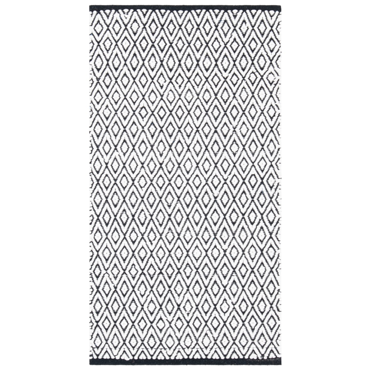 Montauk Black and Ivory Handwoven Cotton Area Rug