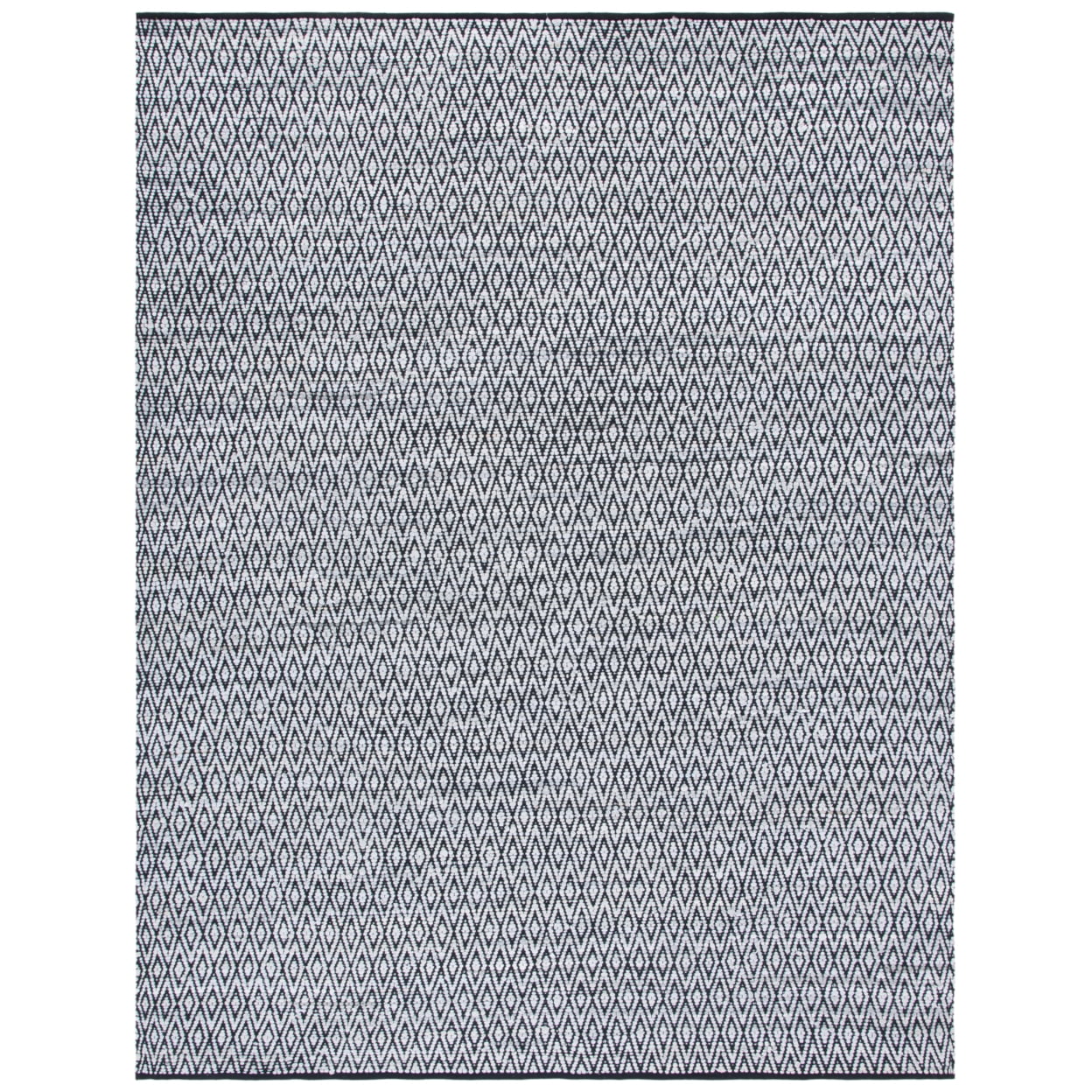 Coastal Charm Gray Cotton 8' x 10' Flat Woven Reversible Rug