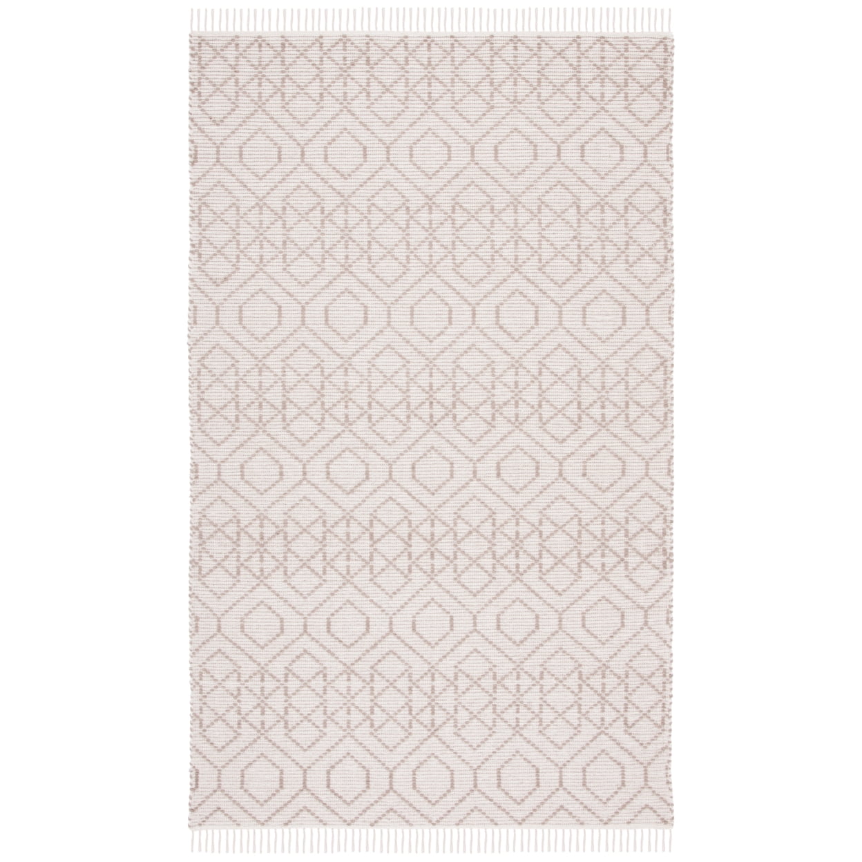 Handmade Brown and Beige Cotton Reversible 4' x 6' Rug