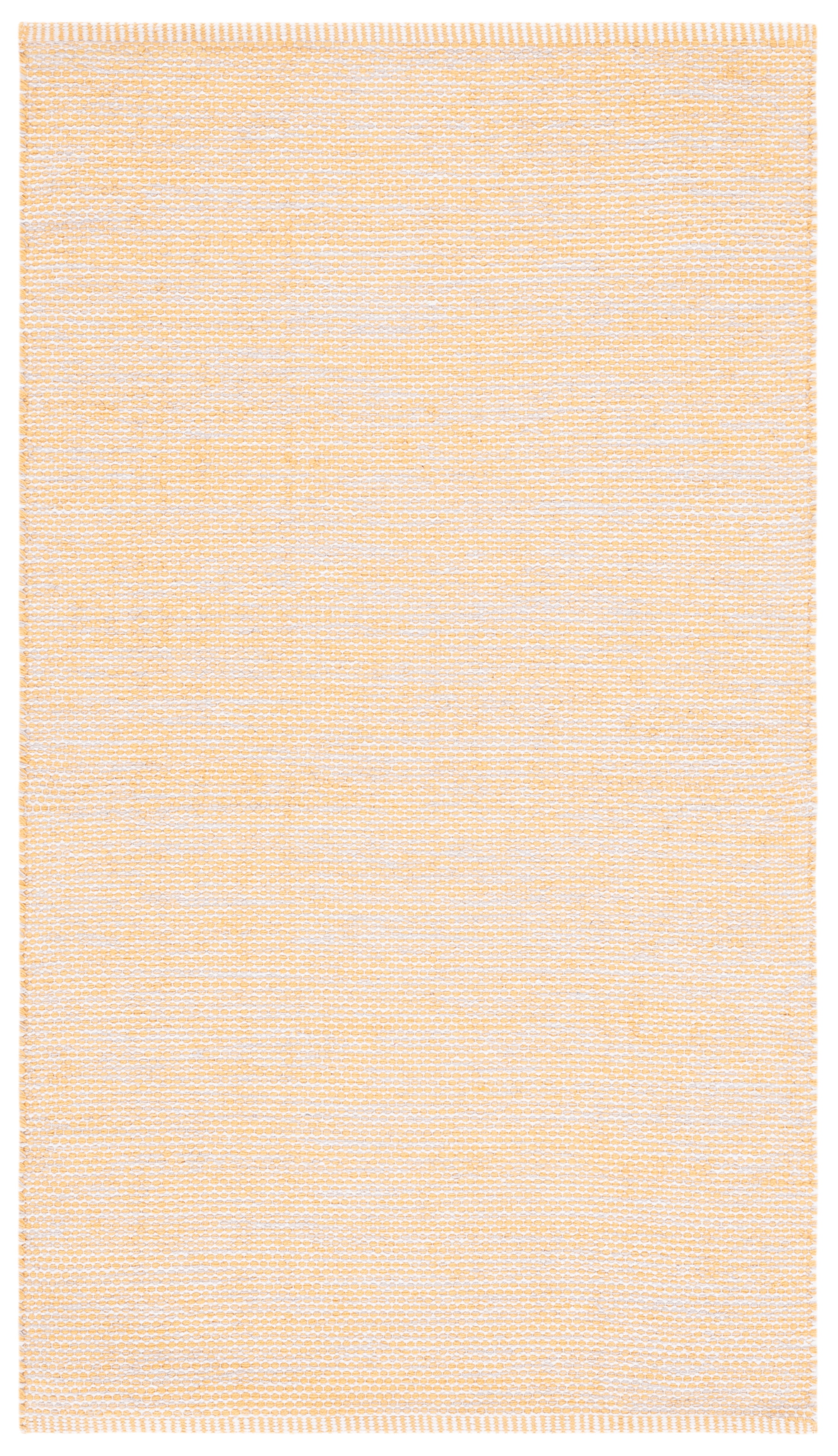 Handwoven Yellow and Ivory Cotton Flatweave Area Rug 2' x 3'