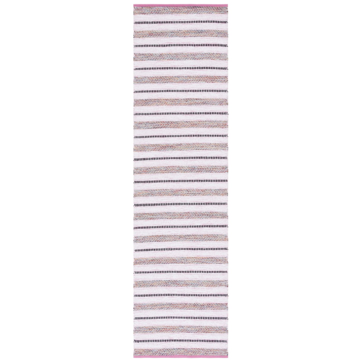 Ivory Cotton Classic Square Flat-Woven Handmade Rug