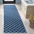 thumbnail image 1 of Safavieh Montauk Jolyon Diamond Cotton Runner Rug, Navy/Ivory, 2'3" x 9', 1 of 11