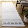 thumbnail image 1 of Safavieh Montauk Foliage Striped Cotton Runner Rug, Aqua/Ivory, 2'3" x 9', 1 of 11