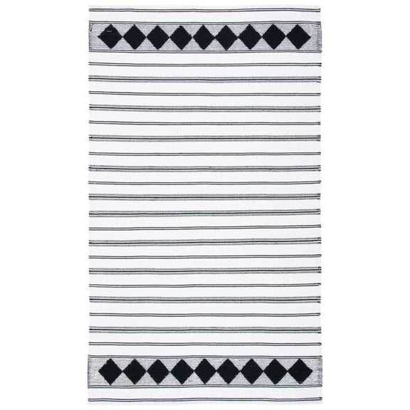 SAFAVIEH Montauk MTK708Z Handwoven Black / Ivory Rug