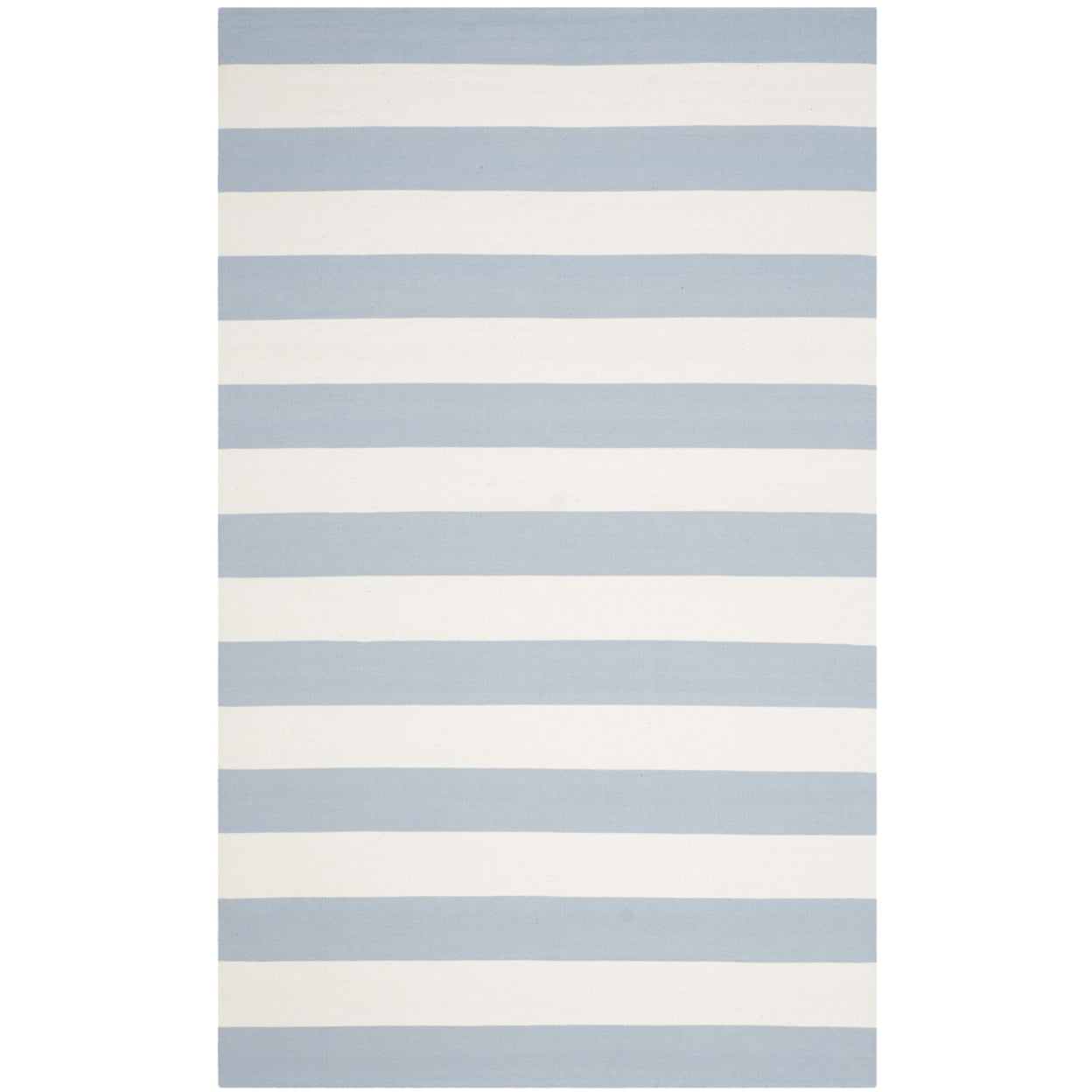 SAFAVIEH Montauk Saranna Geometric Cotton Area Rug, Sky Blue/Ivory, 10