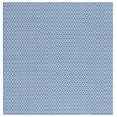 thumbnail image 1 of SAFAVIEH Montauk Corrine Geometric Cotton Area Rug, Ivory/Blue, 6' x 6' Square, 1 of 8