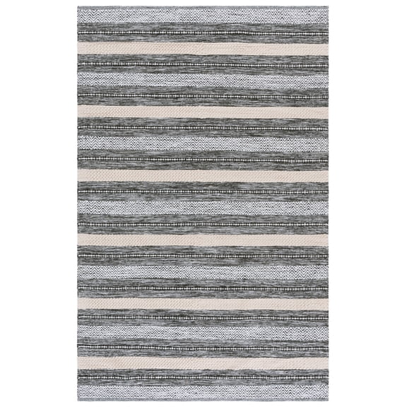 SAFAVIEH Montauk Marin Striped Cotton Area Rug, Green/Ivory, 8' x 10'