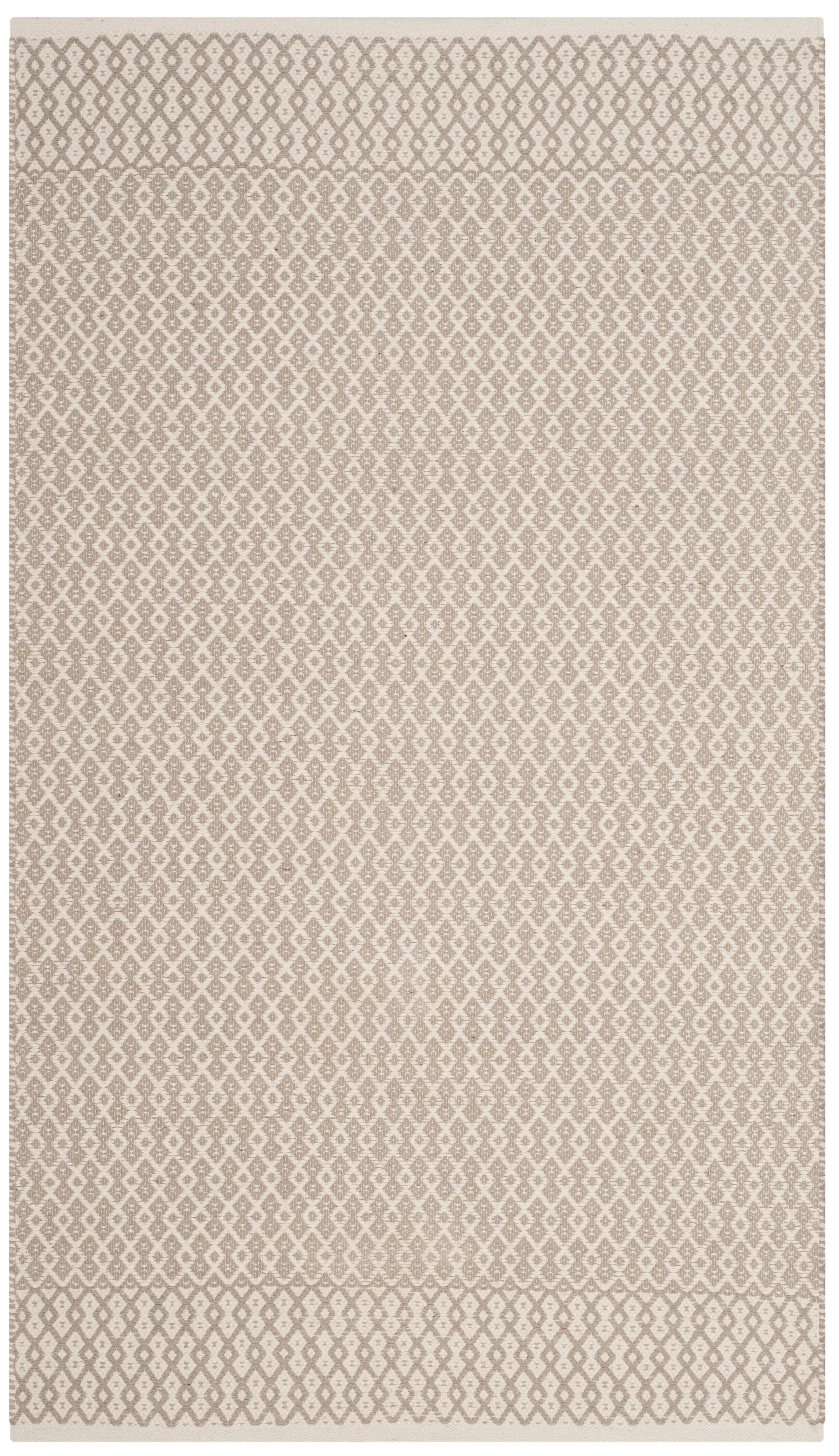 27" Off-White Flat Woven Cotton Handmade Rug