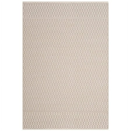 SAFAVIEH Montauk Nazca Geometric Cotton Area Rug, Ivory/Grey, 4' x 6'
