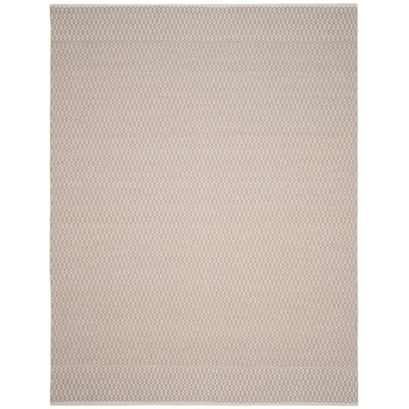SAFAVIEH Montauk Nazca Geometric Cotton Area Rug, Ivory/Grey, 8' x 10'