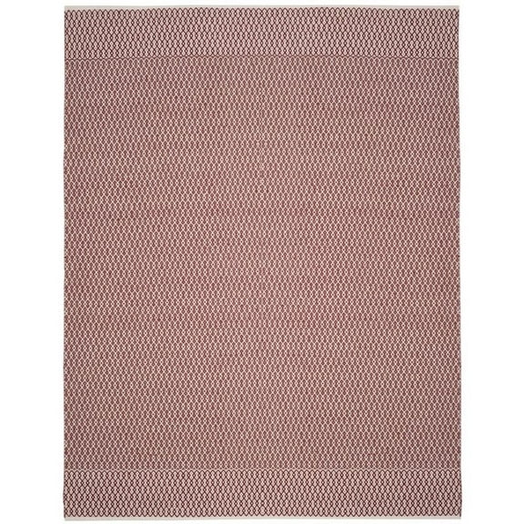SAFAVIEH Montauk Nazca Geometric Cotton Area Rug, Ivory/Red, 8' x 10'