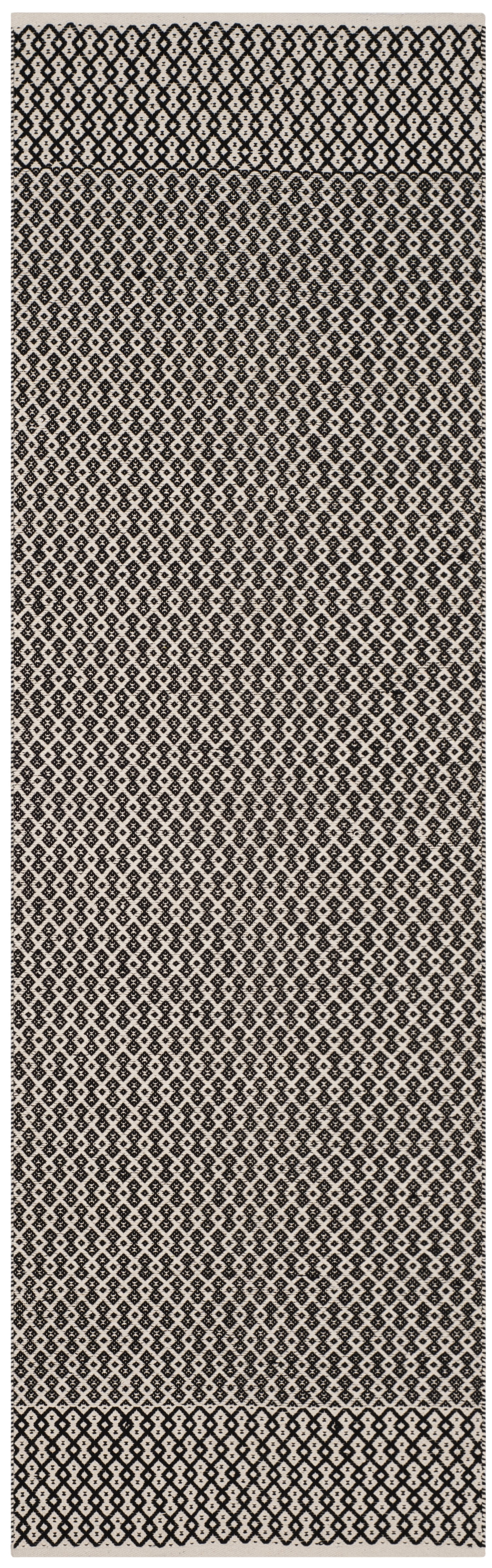 Montauk Black and Ivory Handwoven Cotton Area Rug