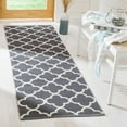 thumbnail image 1 of SAFAVIEH Montauk Nelson Geometric Cotton Runner Rug, Dark Grey/Ivory, 2'3" x 7', 1 of 6