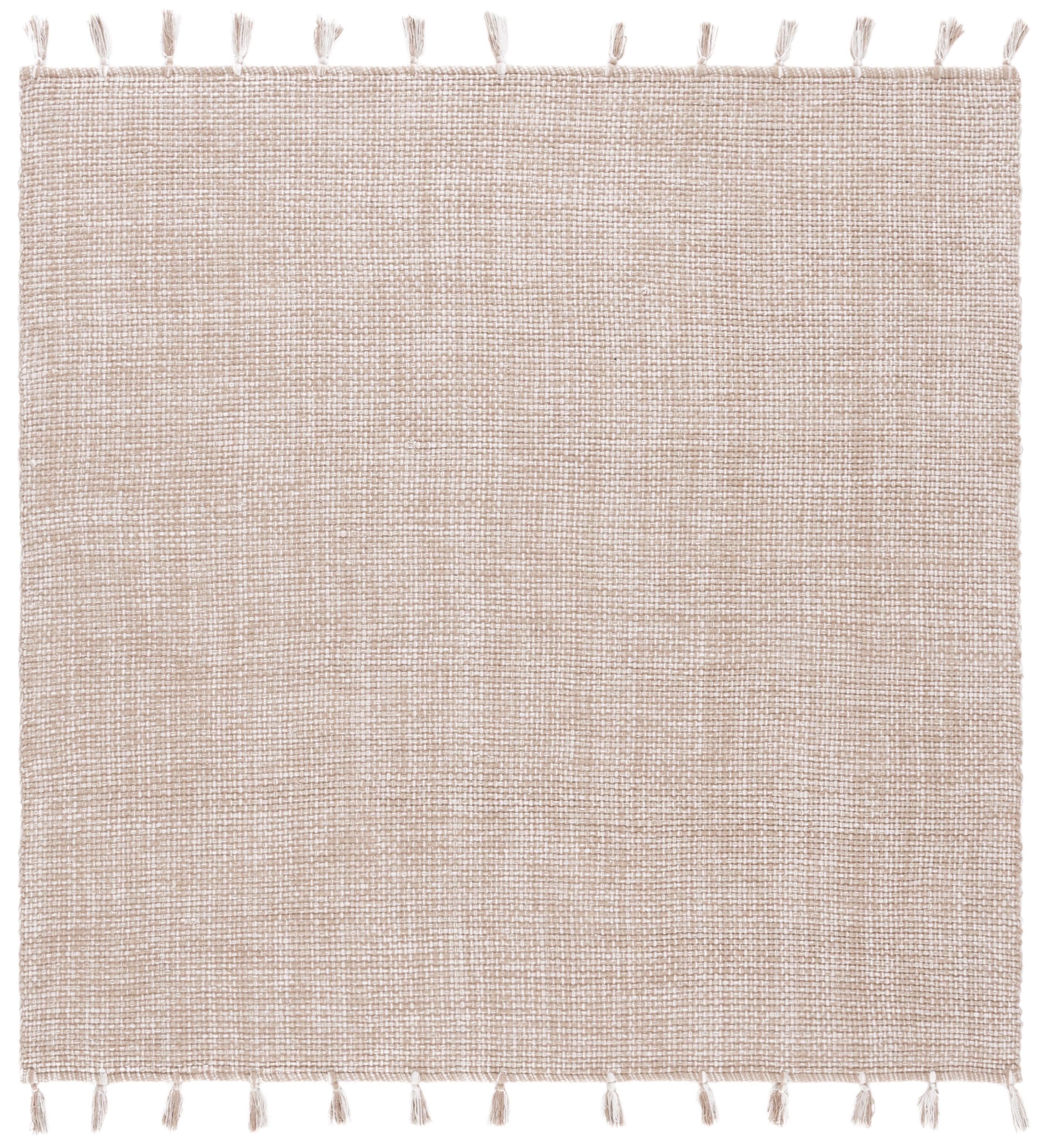 SAFAVIEH Montauk Ombre Solid Area Rug, Beige, 6' x 6' Square
