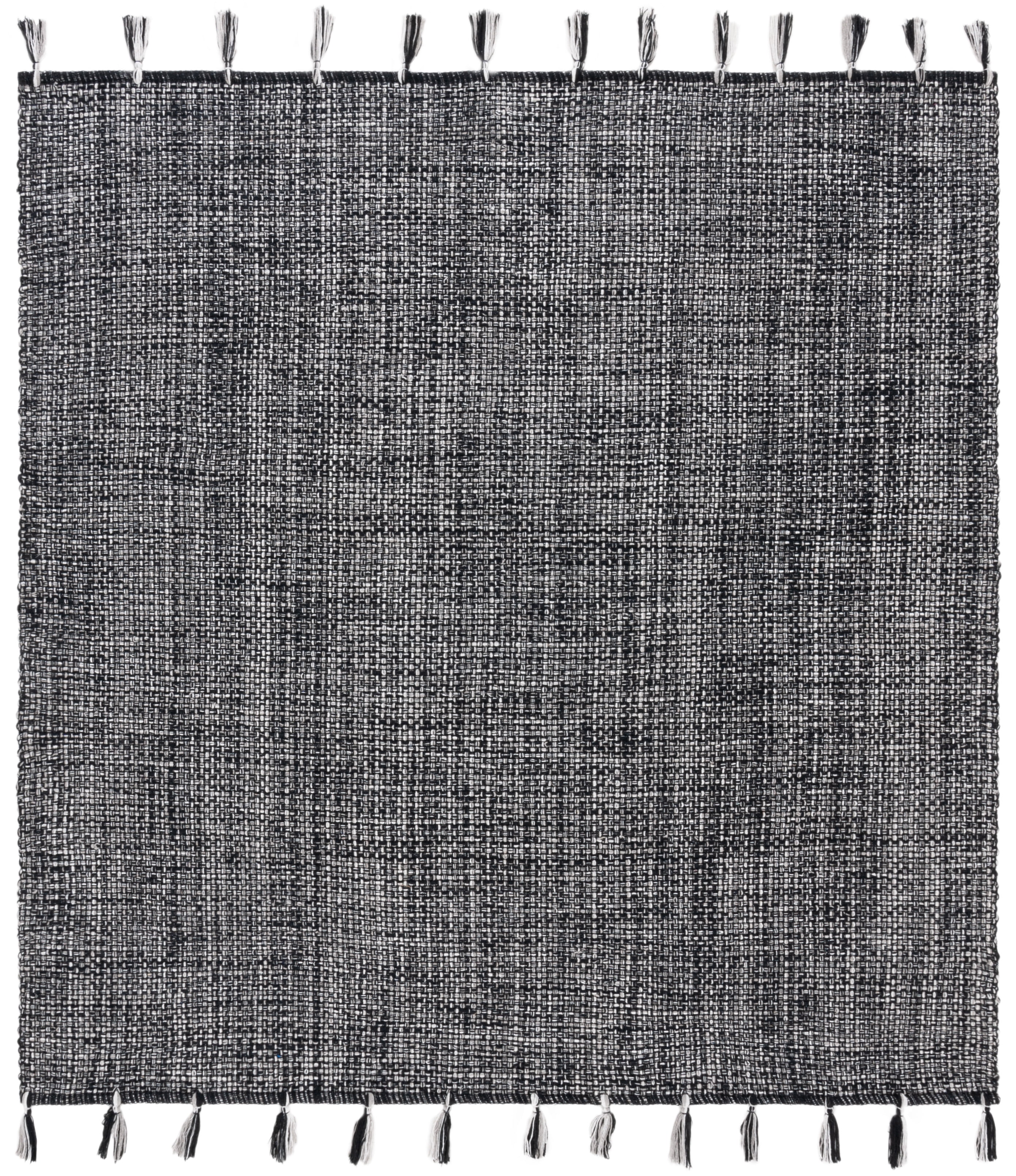SAFAVIEH Montauk Ombre Solid Area Rug, Black, 6' x 6' Square