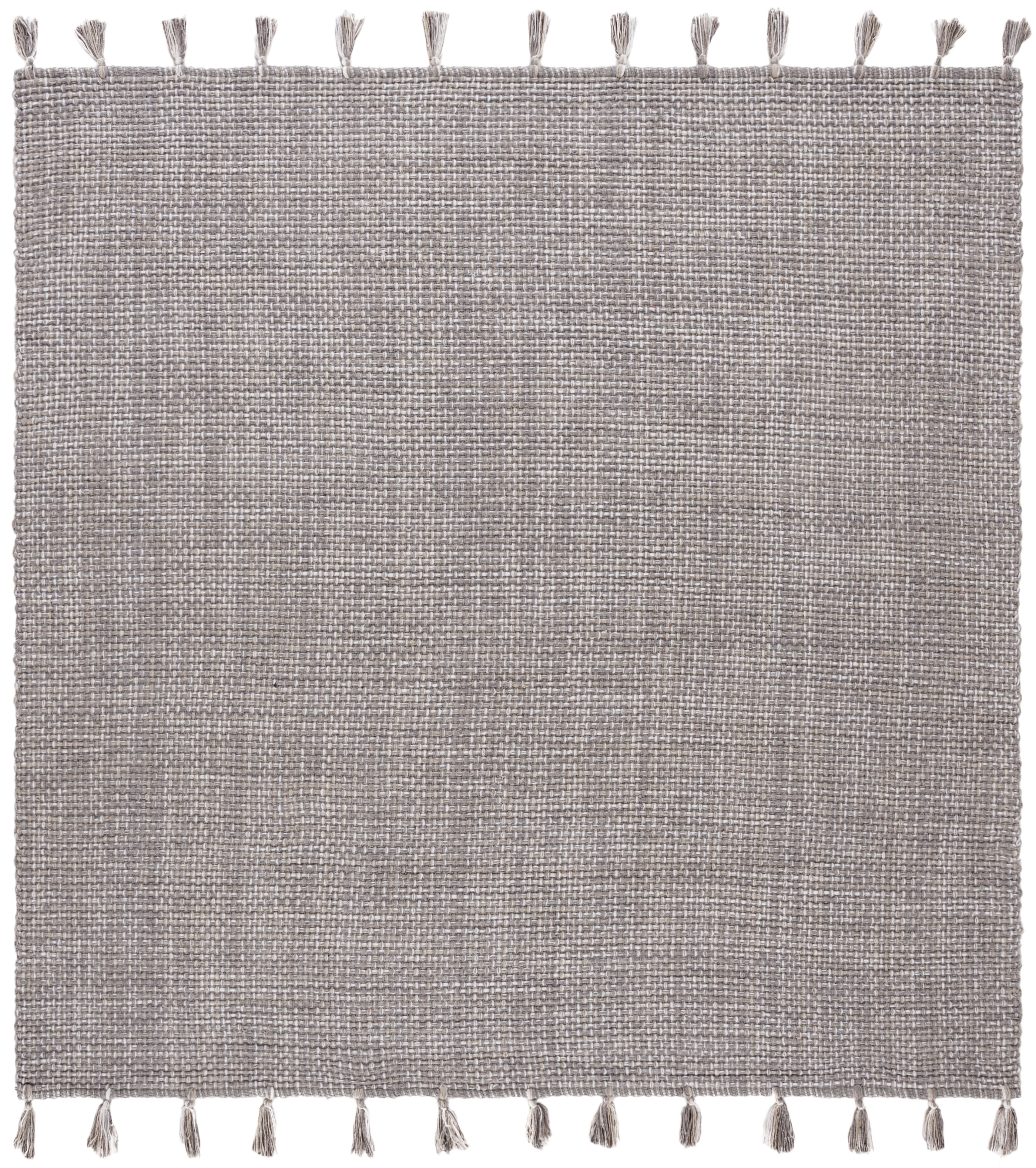 SAFAVIEH Montauk Ombre Solid Area Rug, Light Grey, 6' x 6' Square