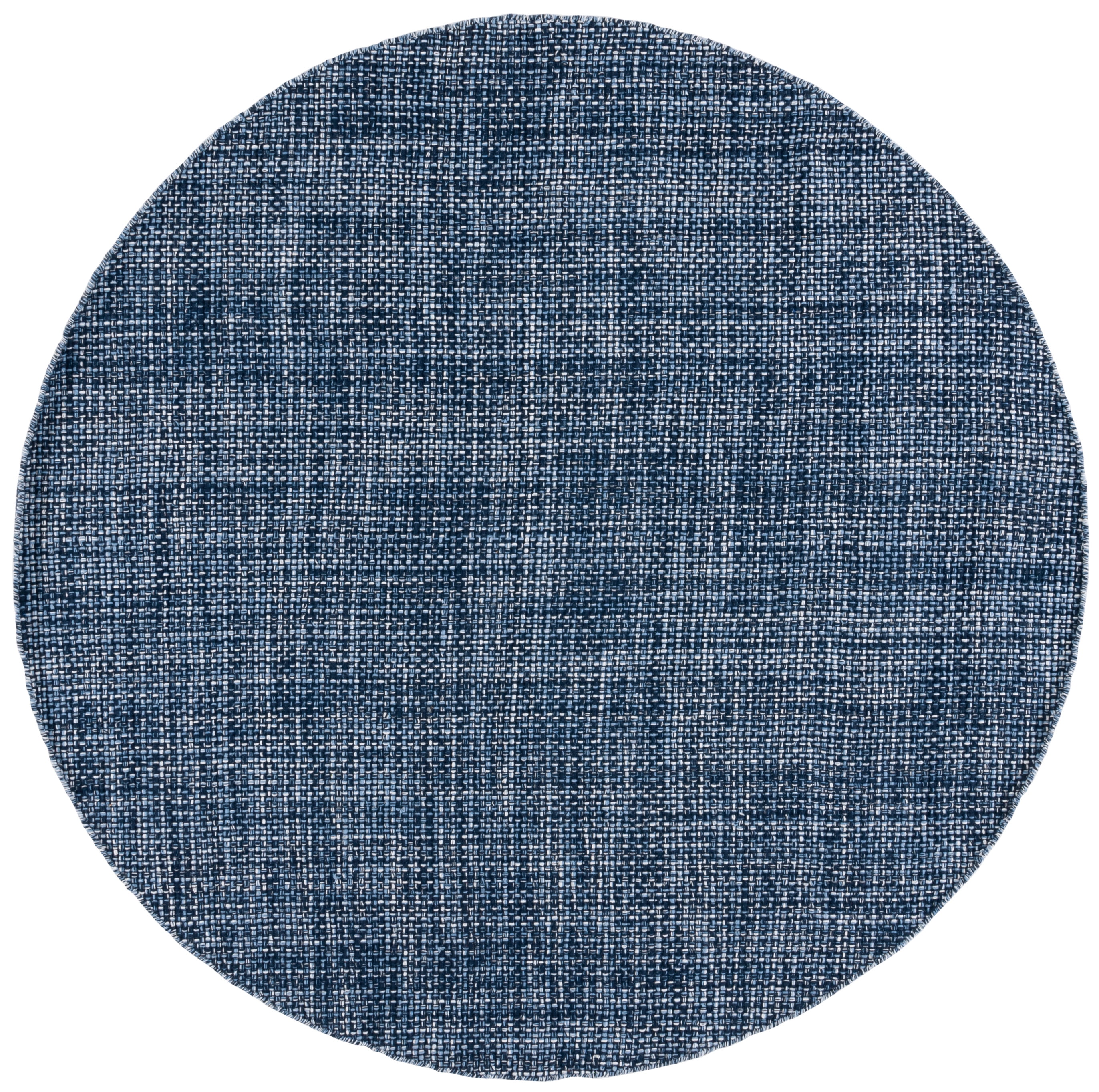 SAFAVIEH Montauk Ombre Solid Area Rug, Navy, 6' x 6' Round