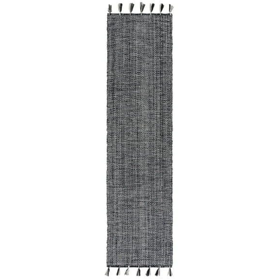 SAFAVIEH Montauk Ombre Solid Runner Rug, Black, 2'3" x 9'