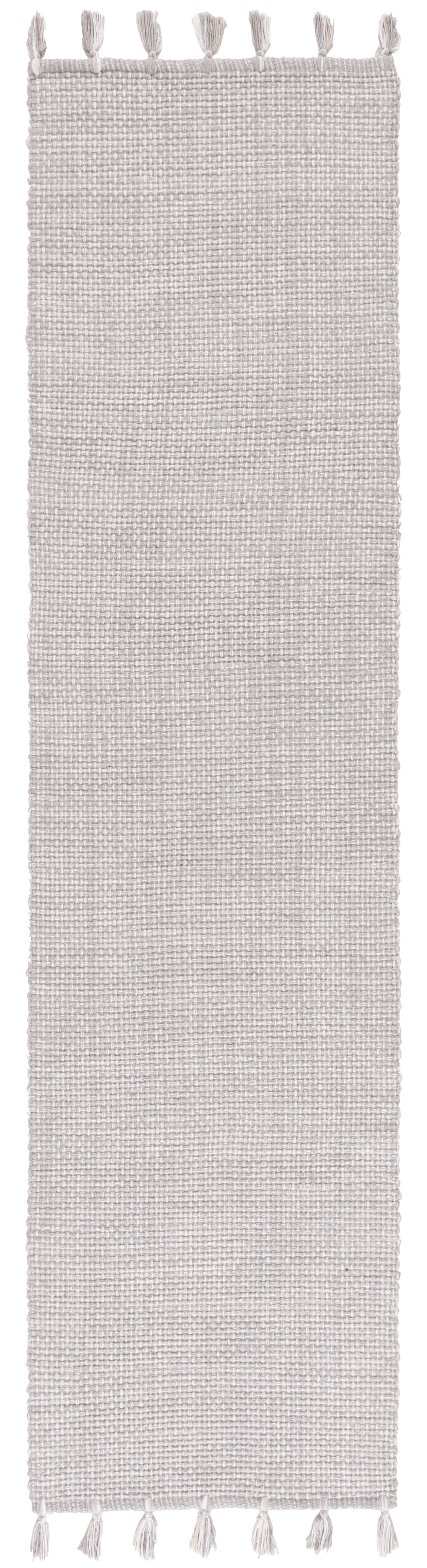SAFAVIEH Montauk Ombre Solid Runner Rug, Light Grey, 2'3" x 9'