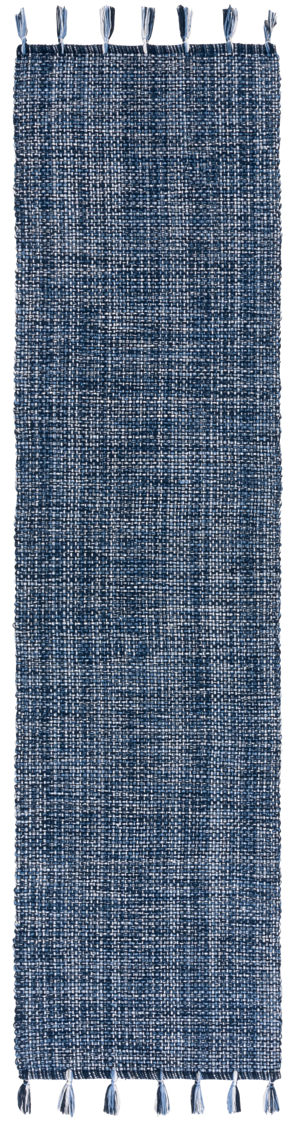 SAFAVIEH Montauk Ombre Solid Runner Rug, Navy, 2'3" x 9'
