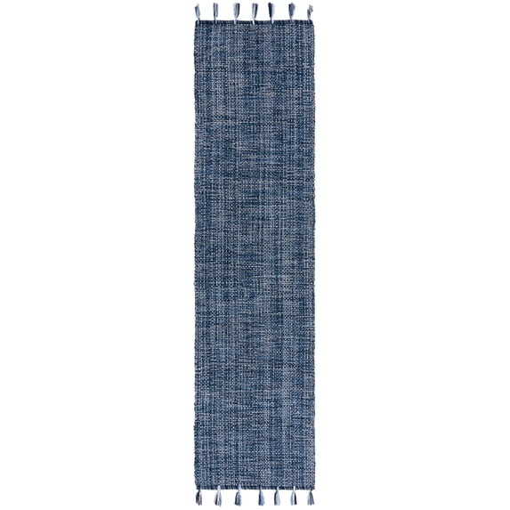 SAFAVIEH Montauk Ombre Solid Runner Rug, Navy, 2'3" x 9'