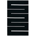 thumbnail image 1 of SAFAVIEH Montauk Oswald Geometric Striped Cotton Area Rug, Black/Ivory, 3' x 5', 1 of 9
