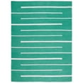 thumbnail image 1 of SAFAVIEH Montauk Oswald Geometric Striped Cotton Area Rug, Dark Green/Ivory, 8' x 10', 1 of 9