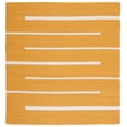 thumbnail image 1 of SAFAVIEH Montauk Oswald Geometric Striped Cotton Area Rug, Gold/Ivory, 6' x 6' Square, 1 of 9