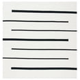 thumbnail image 1 of SAFAVIEH Montauk Oswald Geometric Striped Cotton Area Rug, Ivory/Black, 8' x 8' Square, 1 of 13