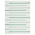 thumbnail image 1 of SAFAVIEH Montauk Oswald Geometric Striped Cotton Area Rug, Ivory/Dark Green, 6' x 9', 1 of 10