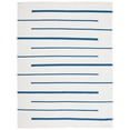 thumbnail image 1 of SAFAVIEH Montauk Oswald Geometric Striped Cotton Area Rug, Ivory/Navy, 9' x 12', 1 of 9