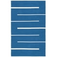 thumbnail image 1 of SAFAVIEH Montauk Oswald Geometric Striped Cotton Area Rug, Navy/Ivory, 6' x 9', 1 of 9