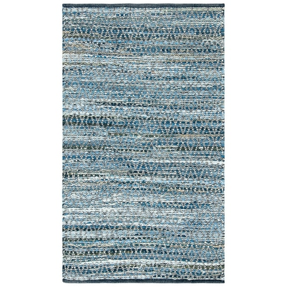 SAFAVIEH Montauk Patton Chevron Reversible Area Rug, Blue, 3' x 5'