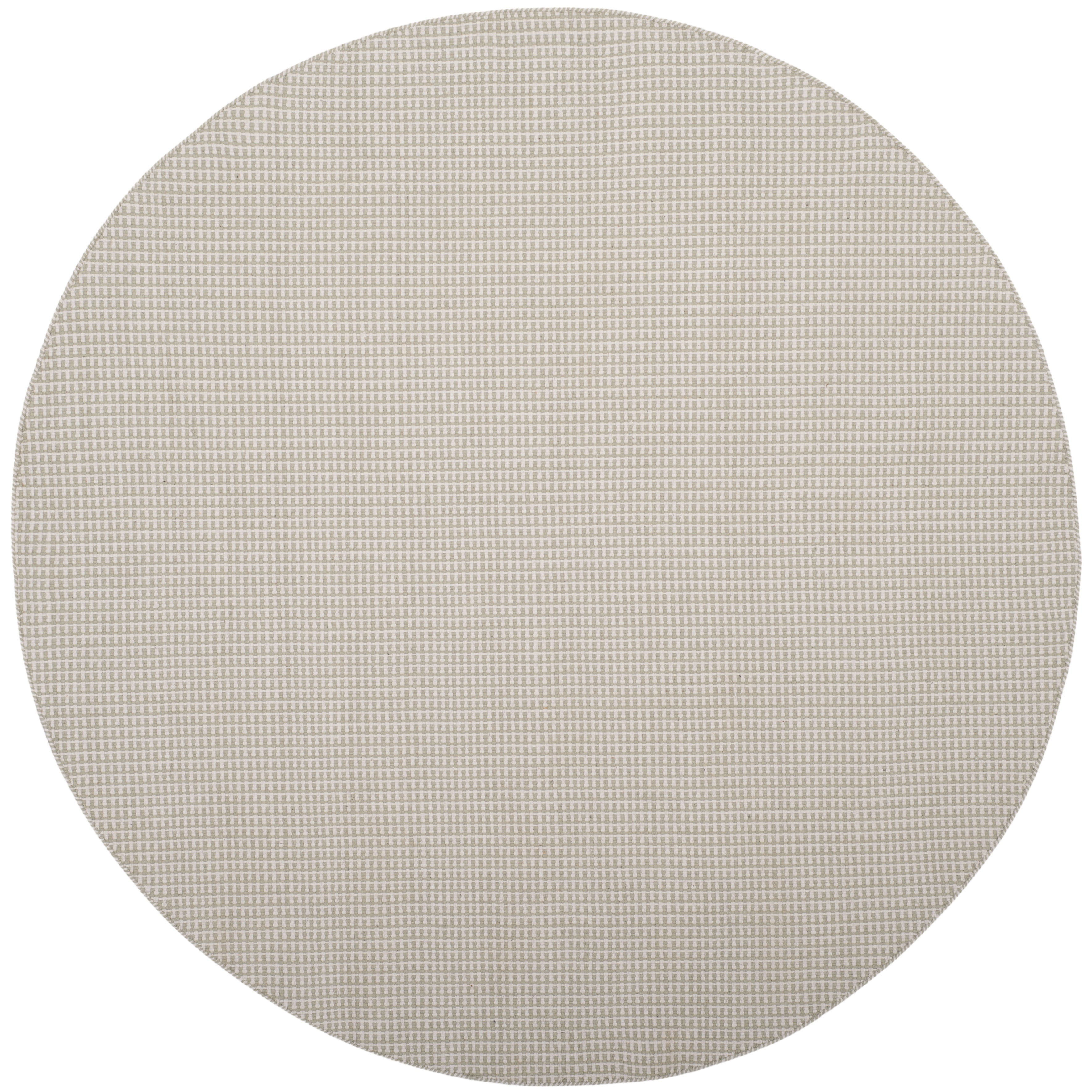 Coastal Ivory Cotton 4' Round Handwoven Area Rug
