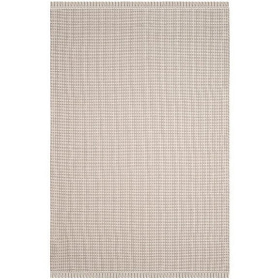SAFAVIEH Montauk Patton Geometric Cotton Area Rug, Ivory/Grey, 6' x 9'