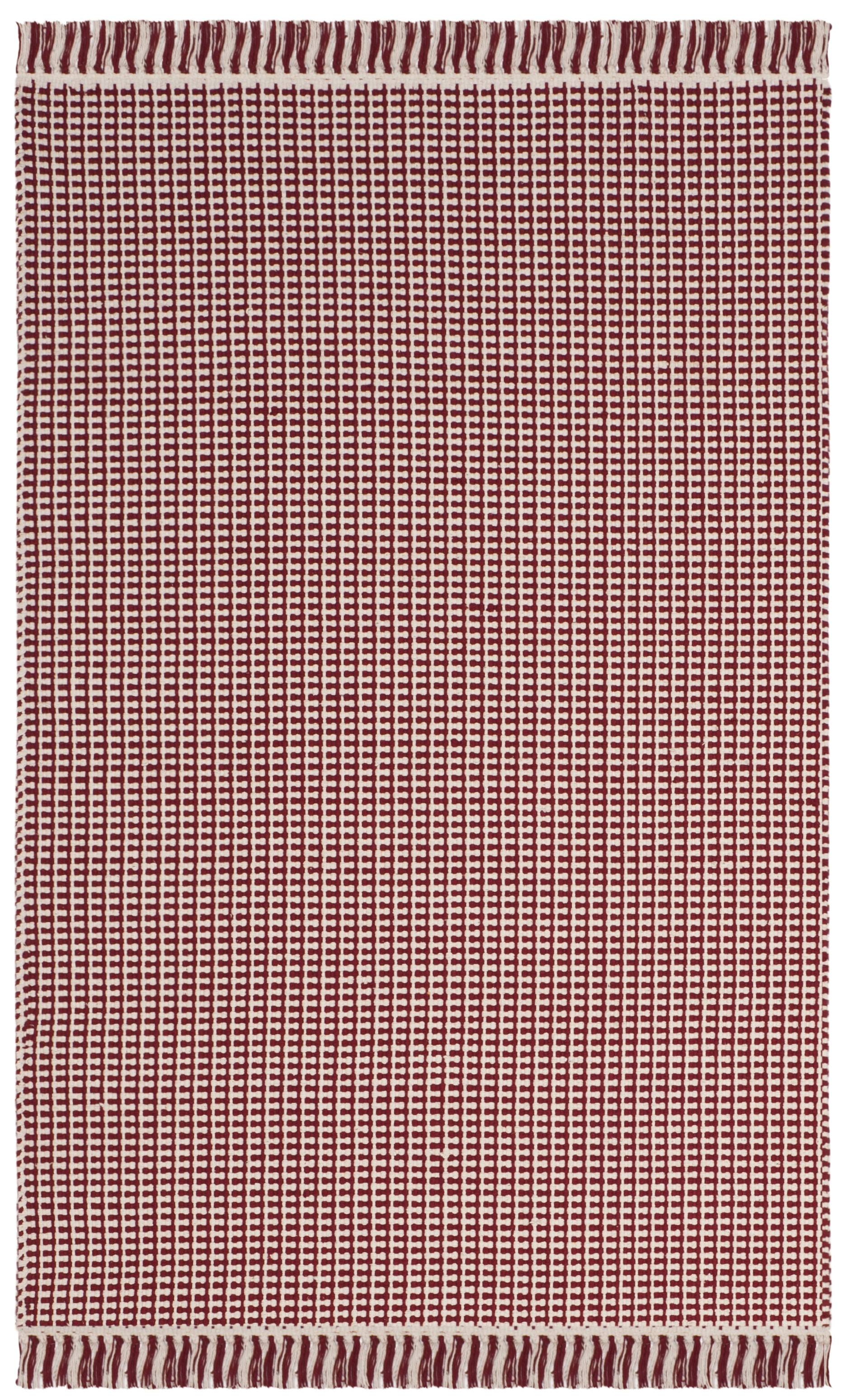MARTHA STEWART Collection By SAFAVIEH 8' X 10' Green/Ivory MSR484Y Contemporary Geometric Cotton Area Rug