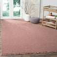 thumbnail image 1 of SAFAVIEH Montauk Patton Geometric Cotton Area Rug, Ivory/Red, 6' x 6' Square, 1 of 6