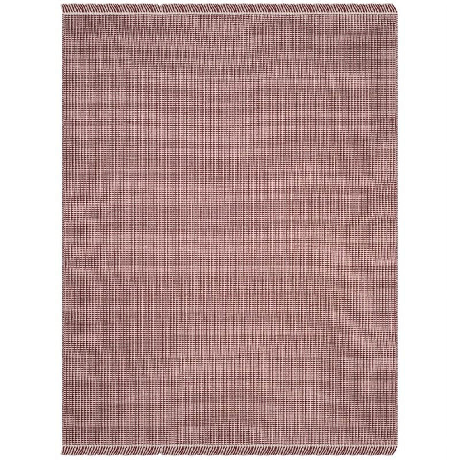 SAFAVIEH Montauk Patton Geometric Cotton Area Rug, Ivory/Red, 8' x 10'