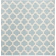 thumbnail image 1 of SAFAVIEH Montauk Proinsias Geometric Cotton Area Rug, Light Blue/Ivory, 6' x 6' Square, 1 of 8