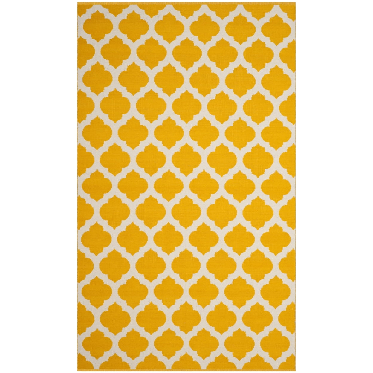 Coastal Charm Yellow/Ivory Cotton 4'x6' Handwoven Area Rug
