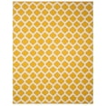 thumbnail image 1 of SAFAVIEH Montauk Proinsias Geometric Cotton Area Rug, Yellow/Ivory, 6' x 6' Round, 1 of 10