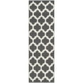 thumbnail image 1 of SAFAVIEH Montauk Proinsias Geometric Cotton Runner Rug, Dark Grey/Ivory, 2'3" x 7', 1 of 10