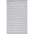 thumbnail image 1 of SAFAVIEH Montauk Raeburn Striped Cotton Area Rug, Turquoise/Ivory, 4' x 6', 1 of 8