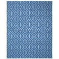 thumbnail image 1 of SAFAVIEH Montauk Raeyln Geometric Cotton Area Rug, Blue/Ivory, 6' x 6' Square, 1 of 10