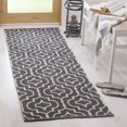 thumbnail image 1 of SAFAVIEH Montauk Raeyln Geometric Cotton Runner Rug, Dark Grey/Ivory, 2'3" x 7', 1 of 6