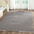 thumbnail image 1 of SAFAVIEH Montauk Raeyln Striped Cotton Area Rug, Ivory/Black, 6' x 9', 1 of 5